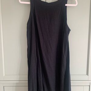 a new day Black Sleeveless Midi Shift Dress